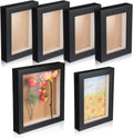 6 Pcs Black Wood Shadow Box Frame Set J38167