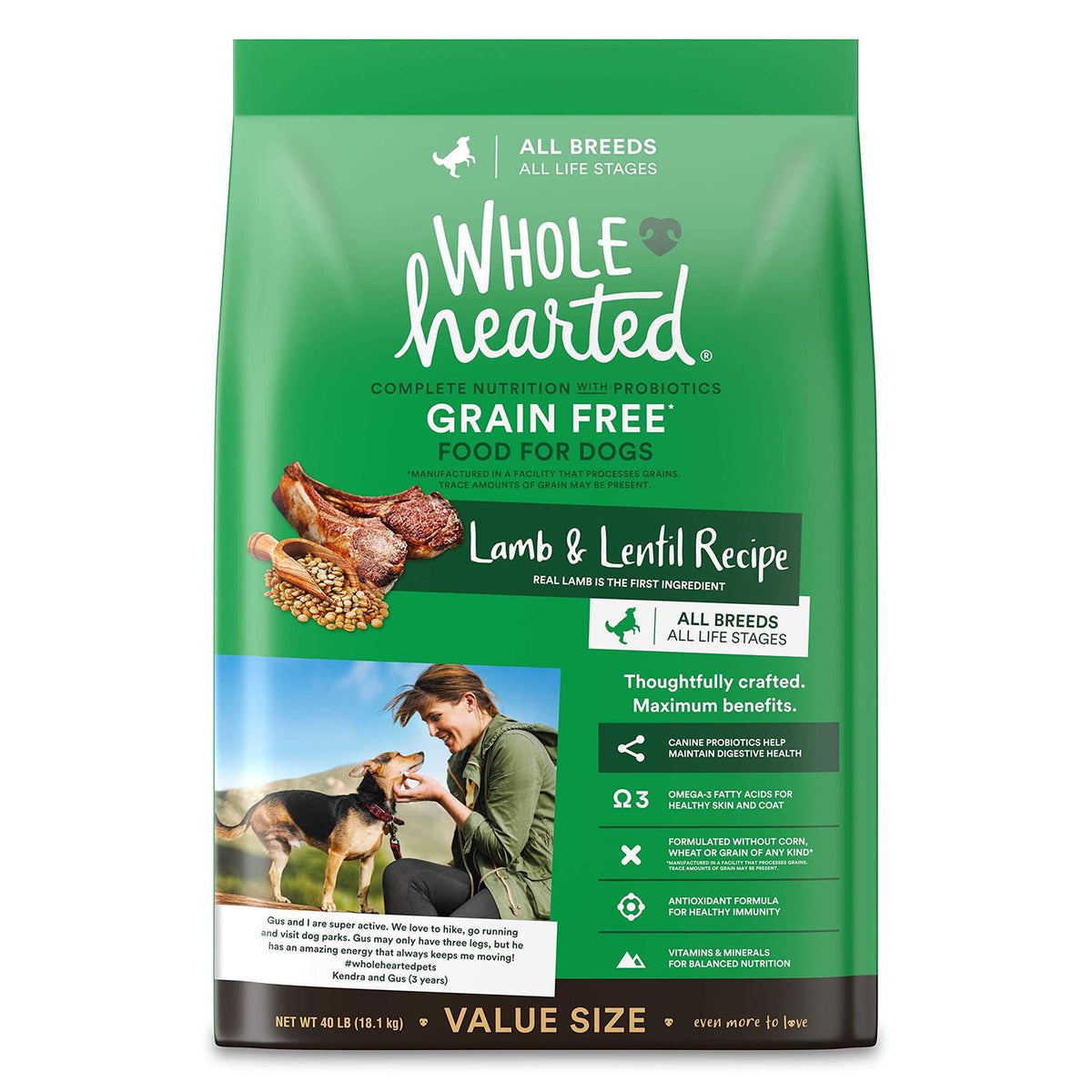 Grain Free Lamb and Lentil Dry Dog Food U711709