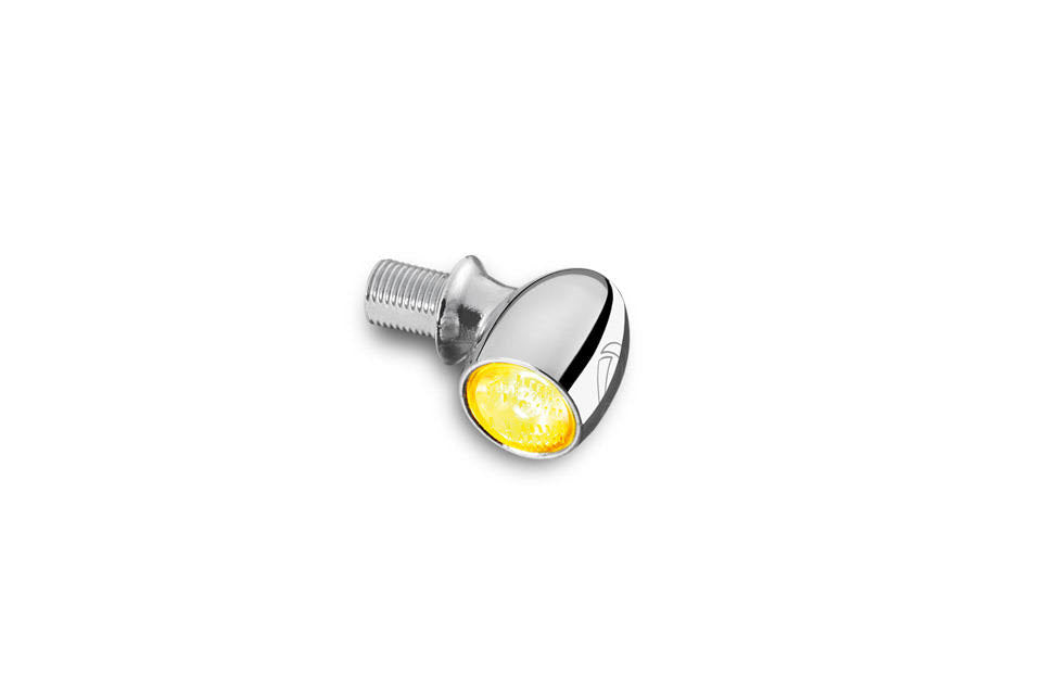 LED Indicators Bullet Chrome Clear Glass Silver Z945