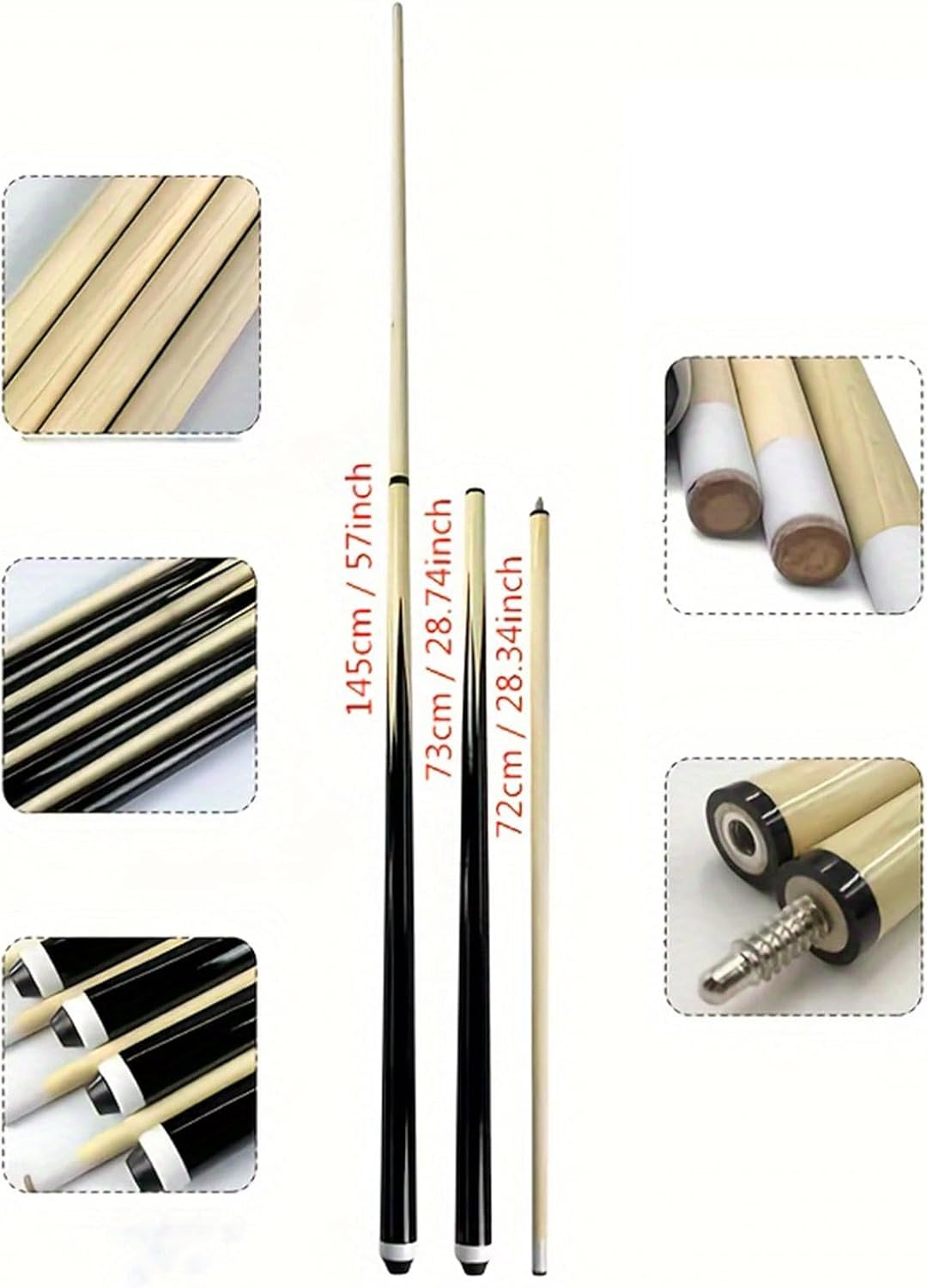 Wooden Billiard Cue Stick 500g M546135