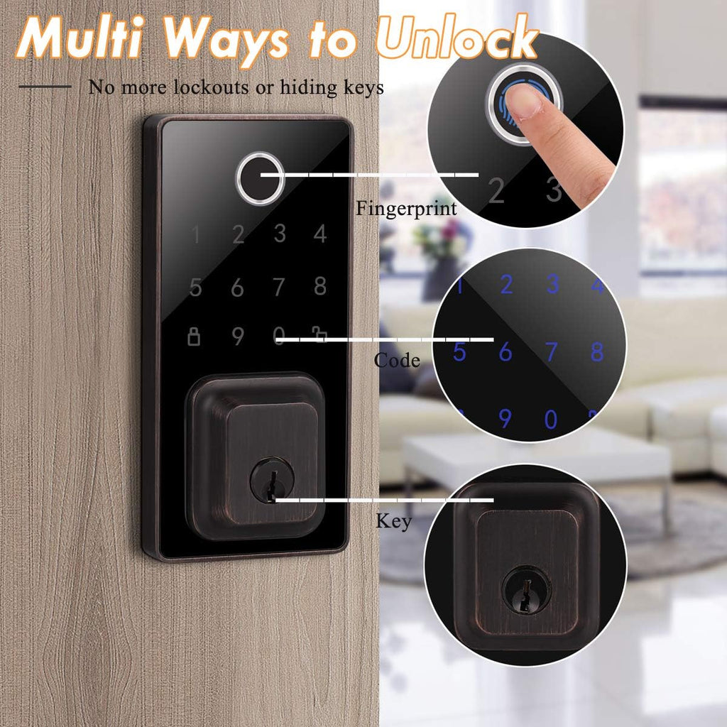 Keyless Entry Electronic Deadbolt Oil Rubbed Bronze D1887
