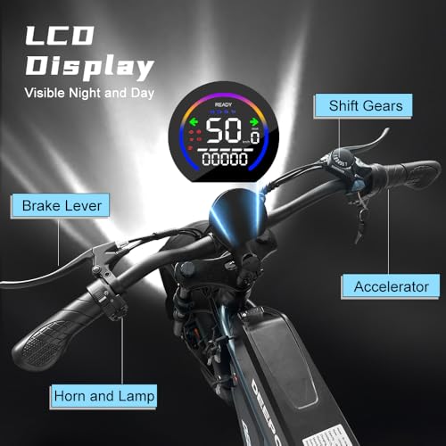 1500W Peak 20" Fat Tire Dual Suspension Electric Bike H7768