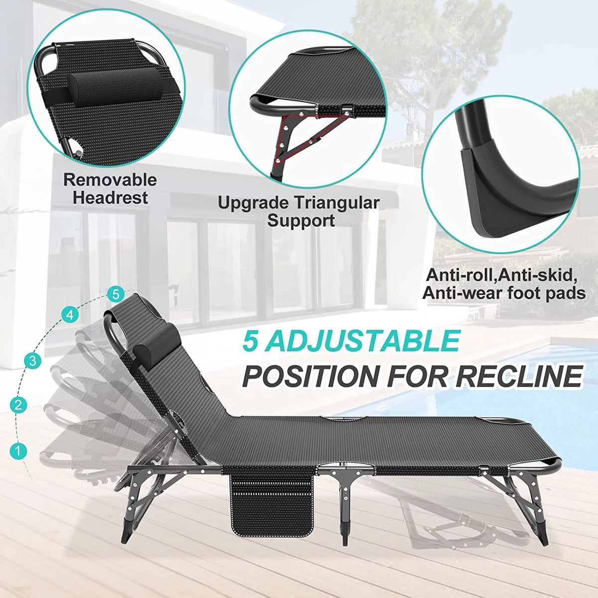 Folding Camping Cot with Pillow W23518