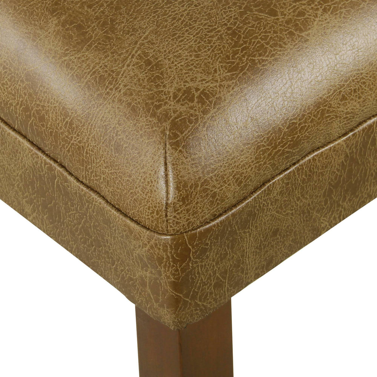 Distressed Brown Faux Leather Barstool K727