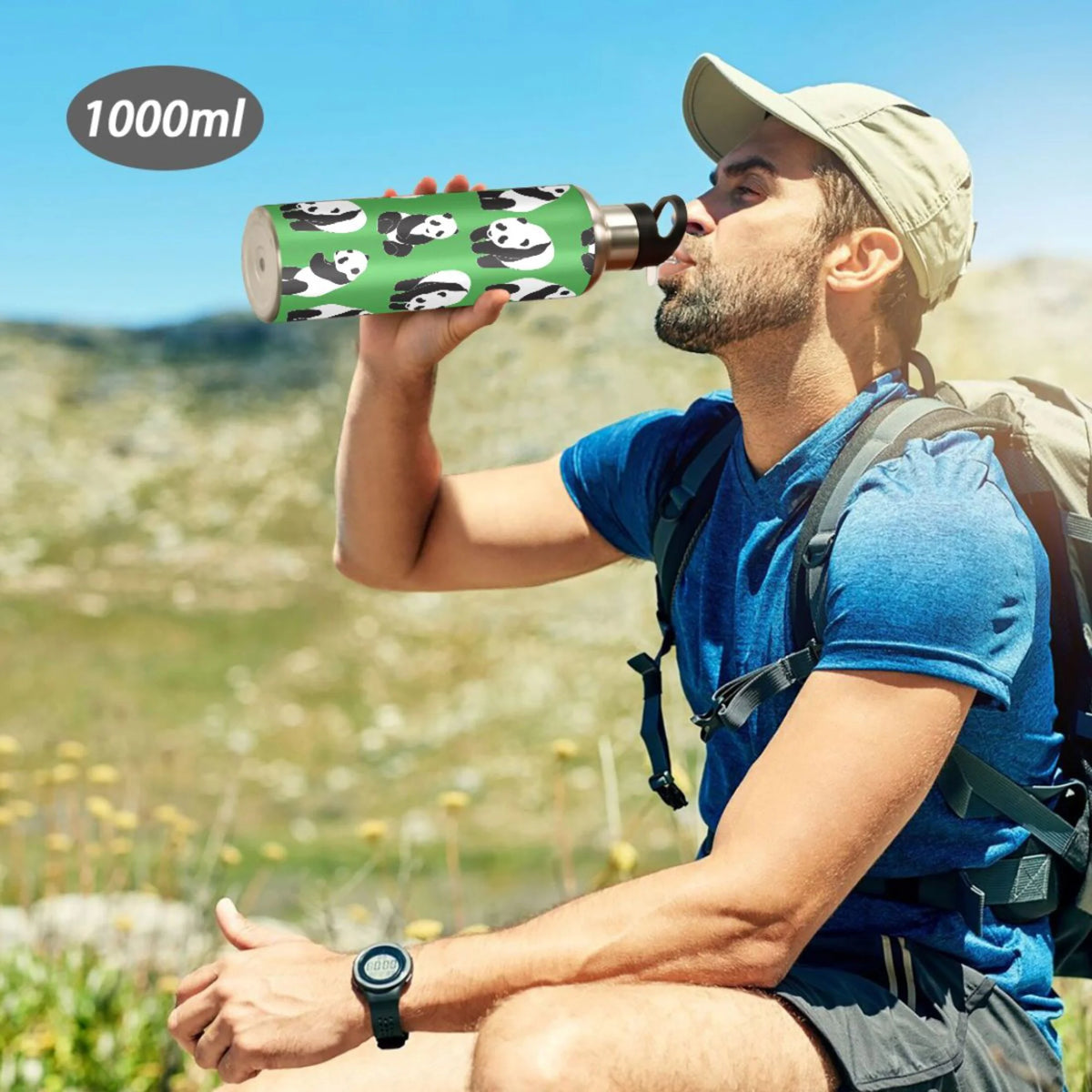 Green Stainless Steel Vacuum Insulated Water Bottle with Straw Lid 20 OZ S417074