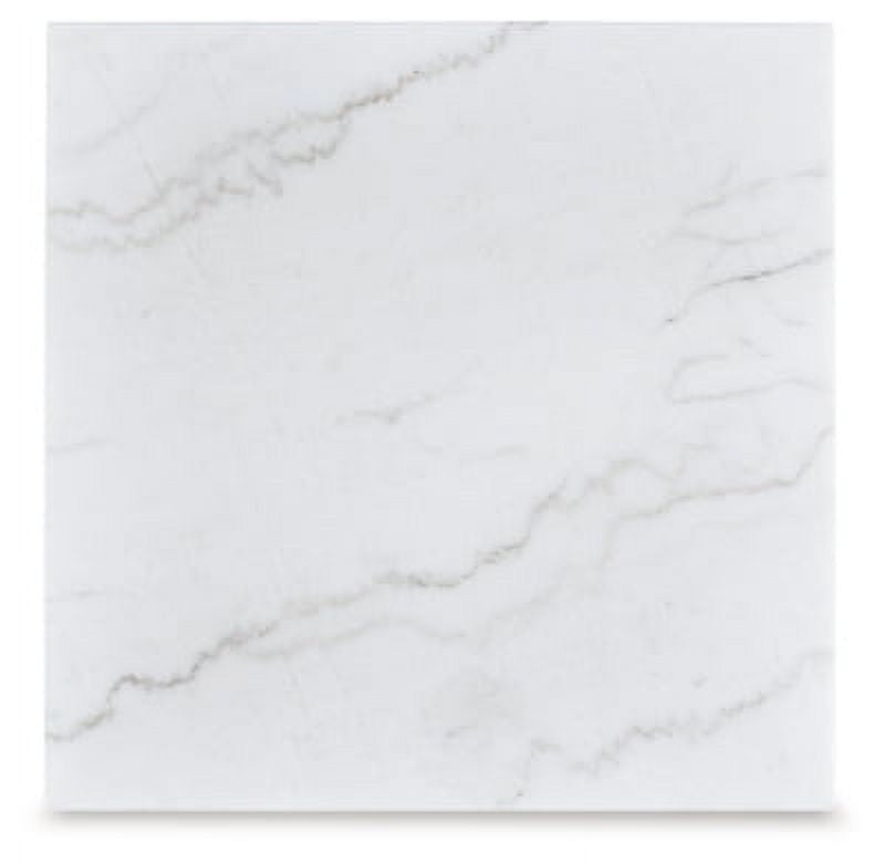 White Marble Top Casual End Table Z19671