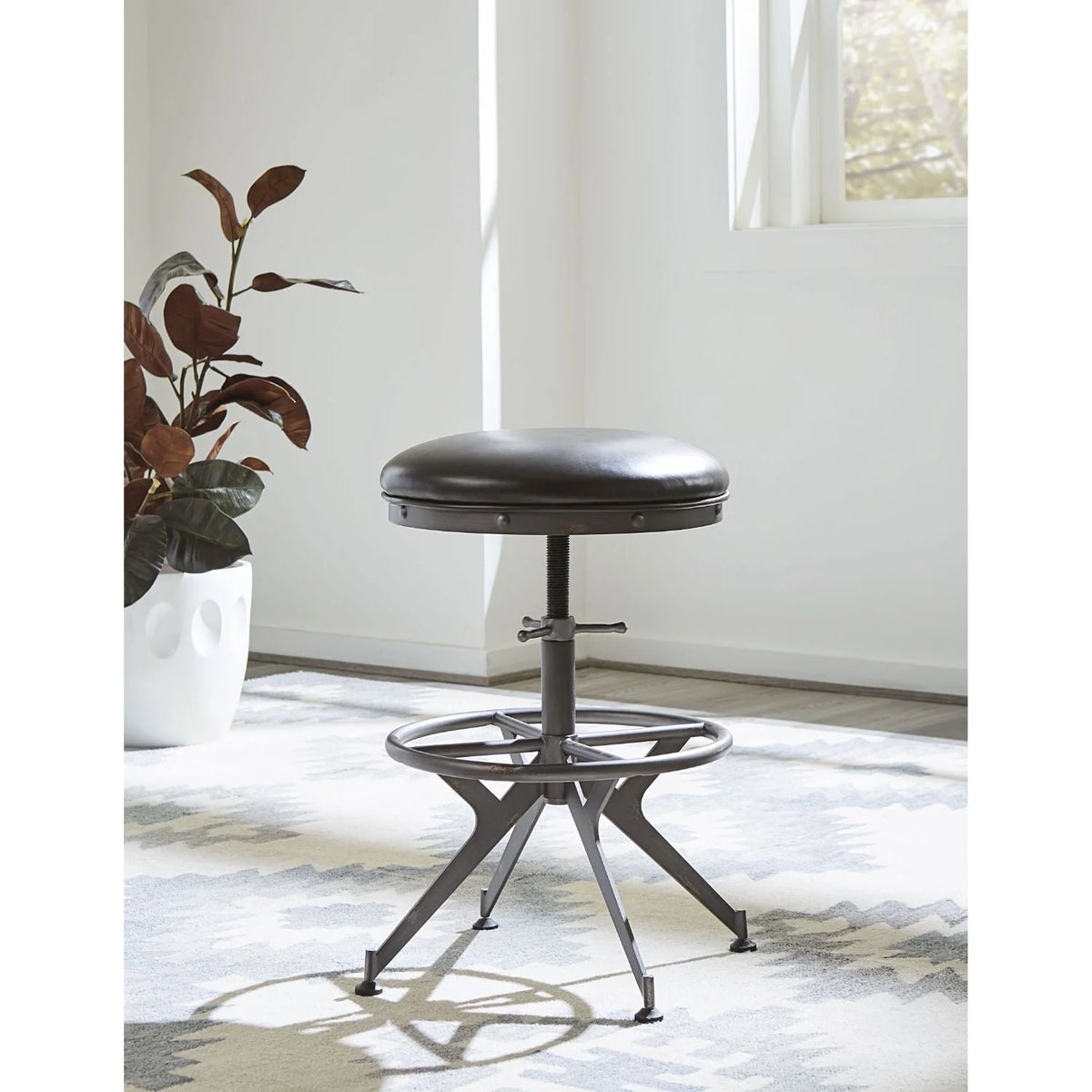 Charcoal Brown Desk Stool I6449