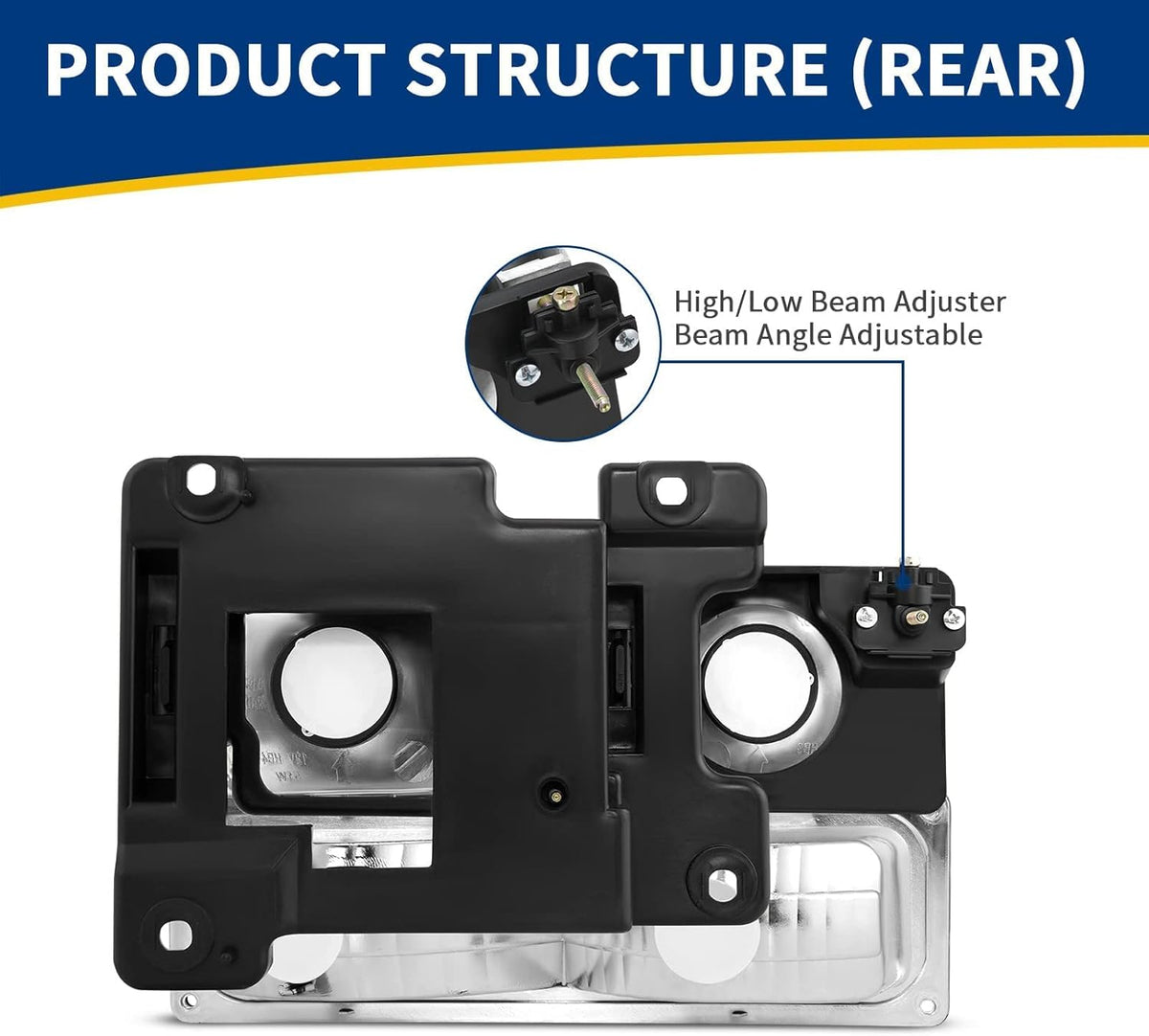 Headlight Assembly with Bumper Lights Pack of 2 W6987