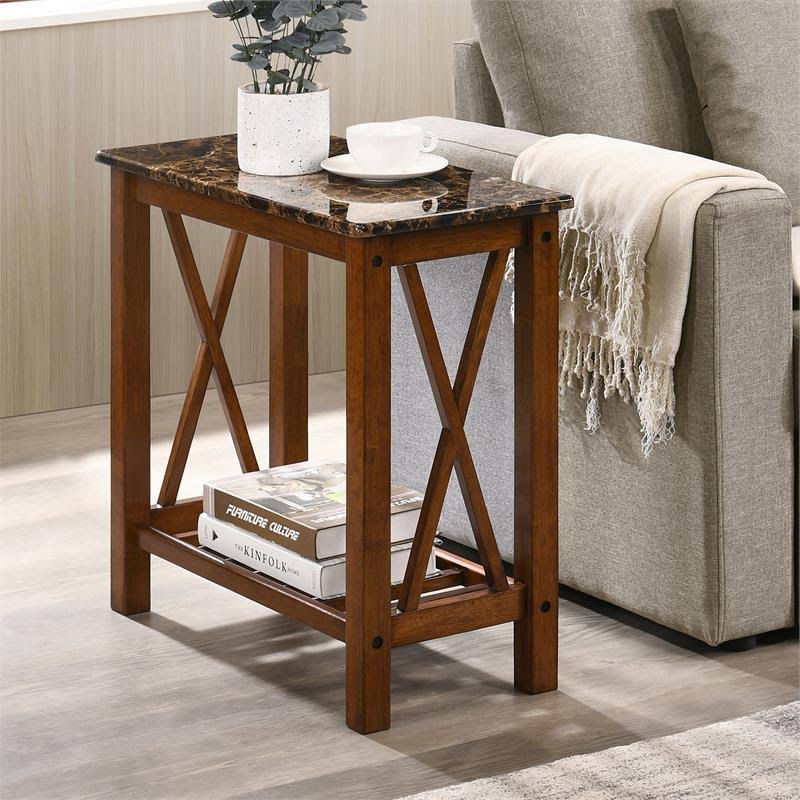 Brown Wood Side Table X6058