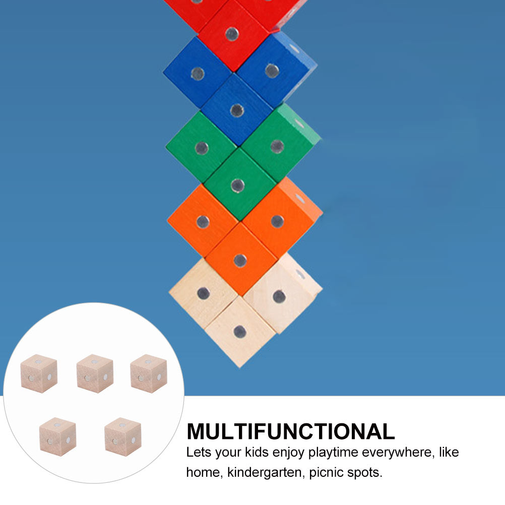 15 Pcs Magnetic Wooden Building Blocks E767495