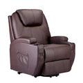 Wide Faux Leather Power Lift Recliner A7741