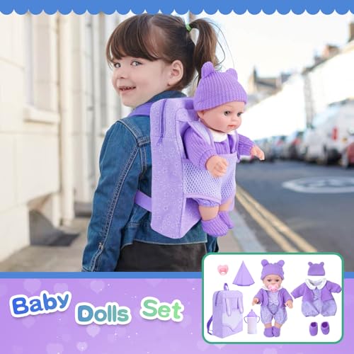 12 Inch Baby Doll Playset with Washable Dolls and Accessories I954177