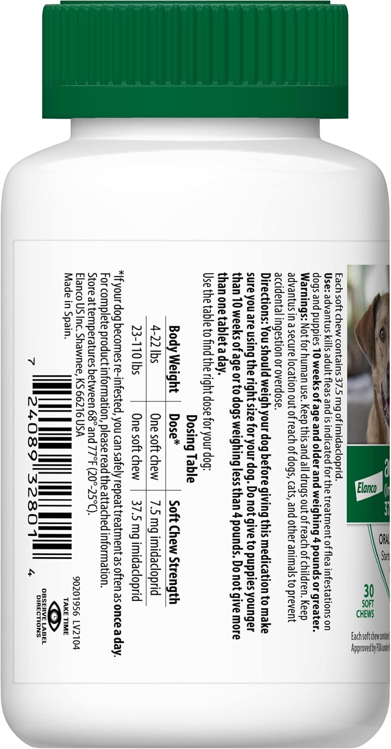 Chewable Flea Treatment for Large Dogs, 23-110 Pounds, Pack of 2 B983