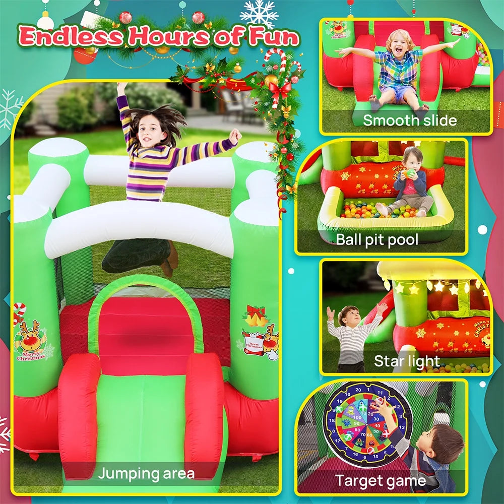 Inflatable Bounce House with Slide and Air Blower X161893