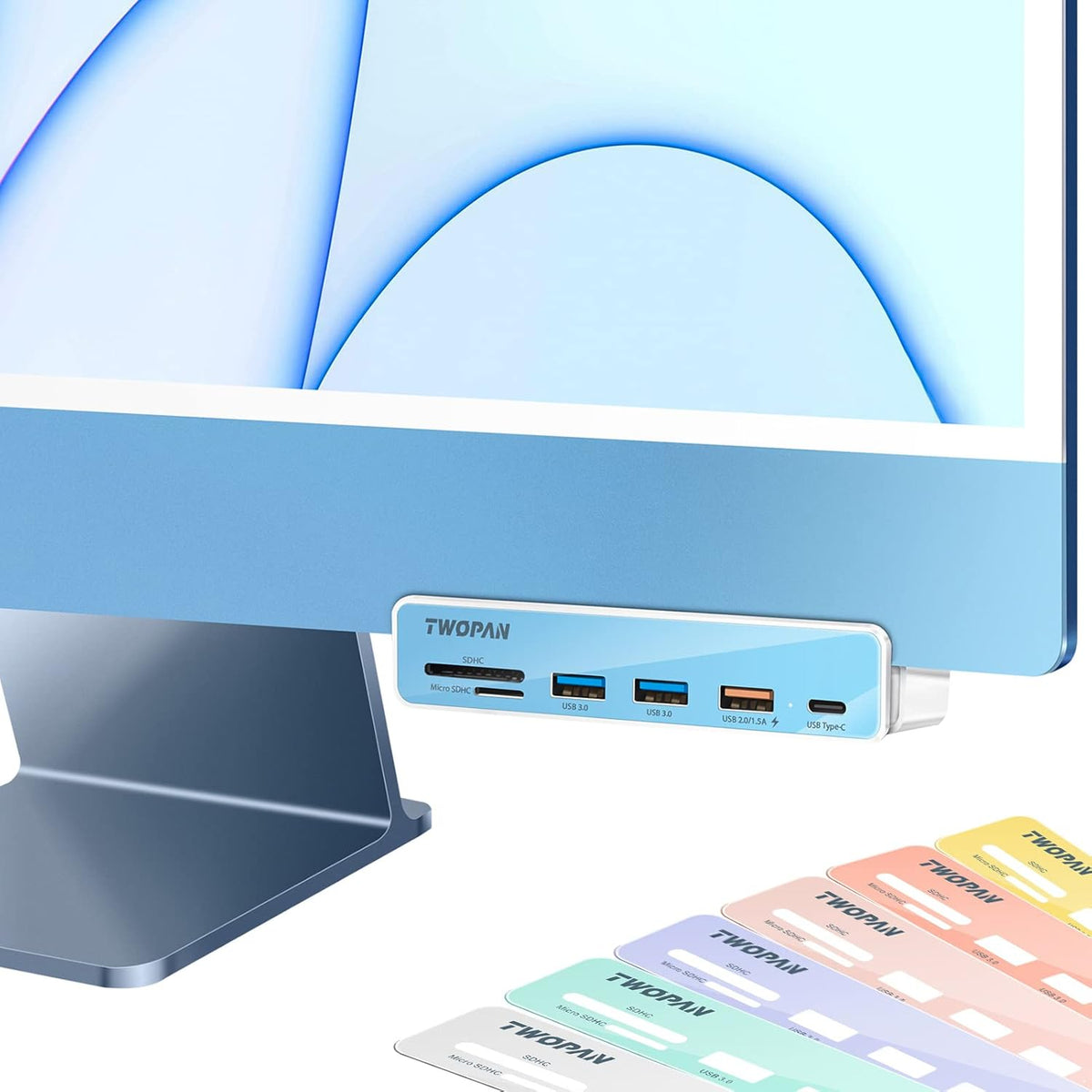 6 in 1 USB C Hub with USB 3.0 Port, Micro/SD Card Readers N943