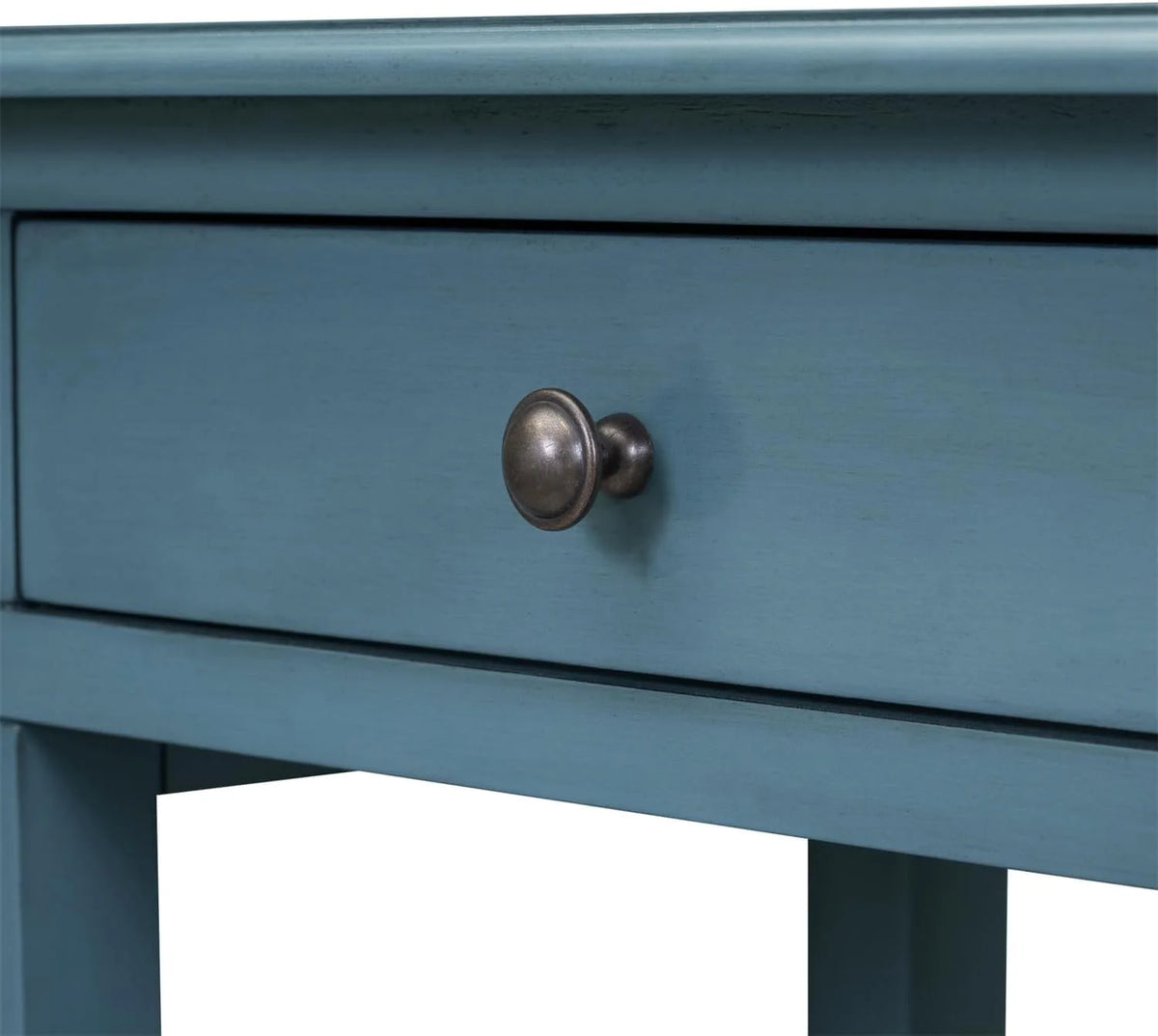 Teal Blue 3 Drawer Wooden Console Table X909517