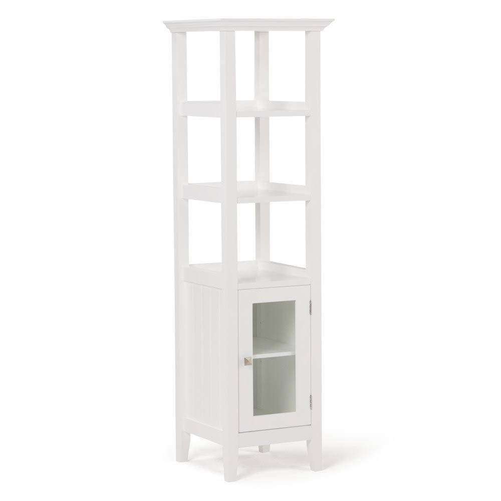 White Bath Storage Tower Bath Cabinet L7036