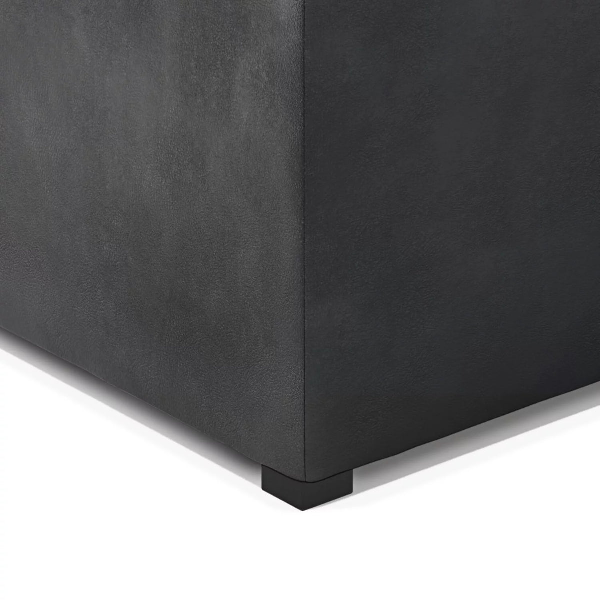 35 inch Square Storage Ottoman Faux Leather V406