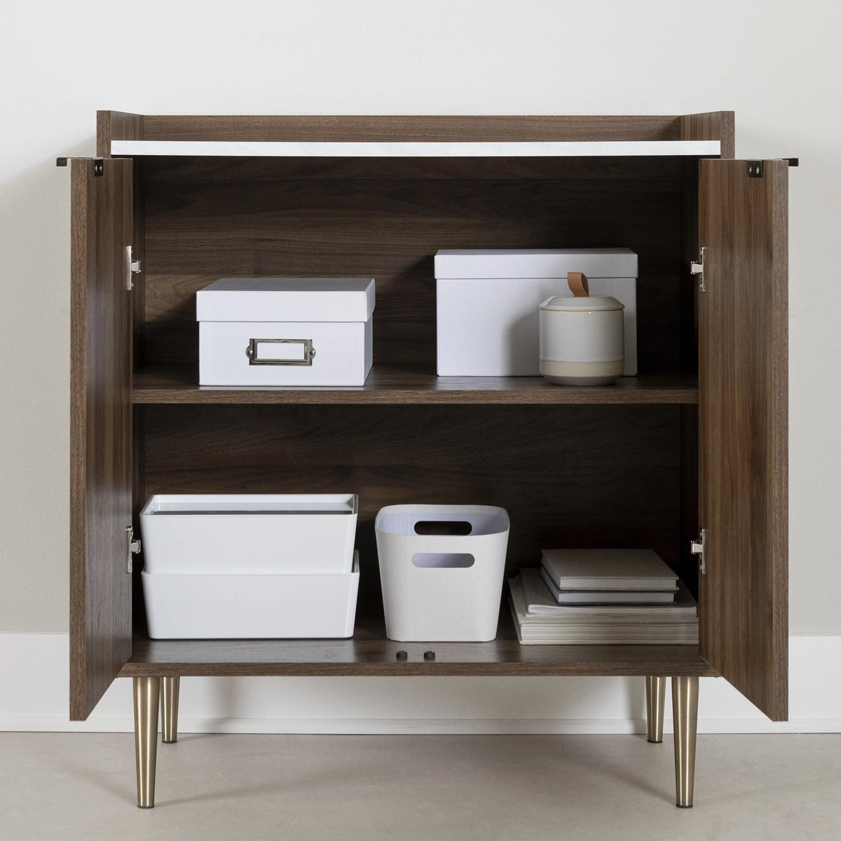 Natural Walnut Storage Cabinet U543