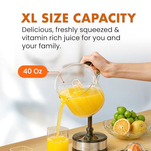 BPA-Free Electric Citrus Juicer 24oz Black/Stainless Steel B71532