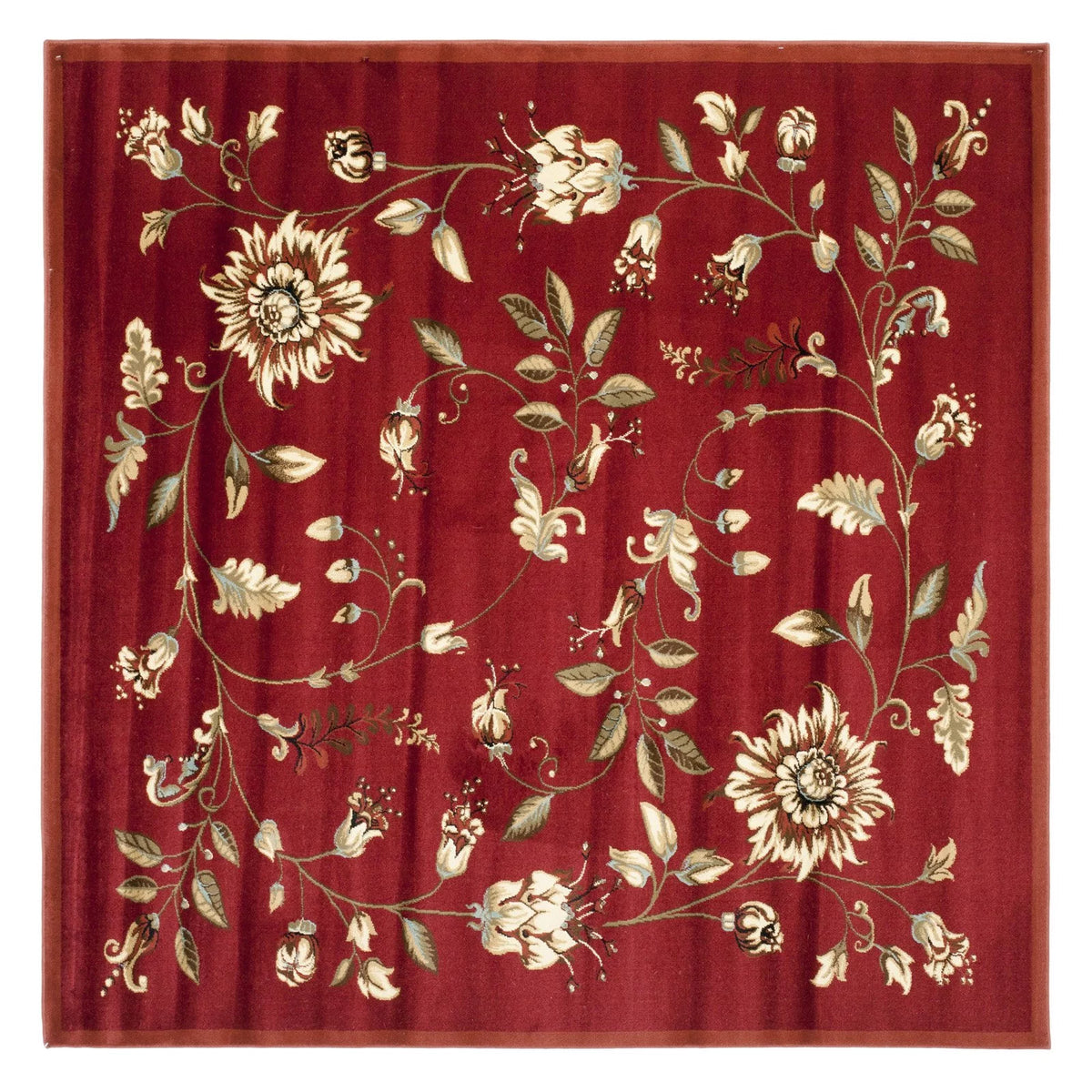Red Multi Floral Border Area Rug 8'9" x 12' S716