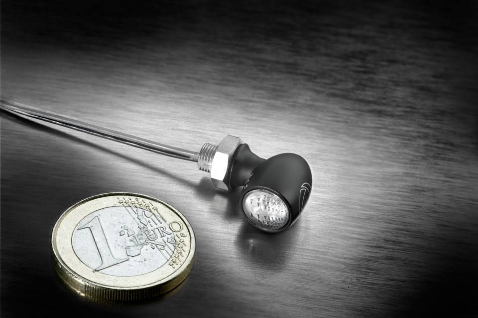 LED Indicators Bullet Chrome Clear Glass Silver Z945