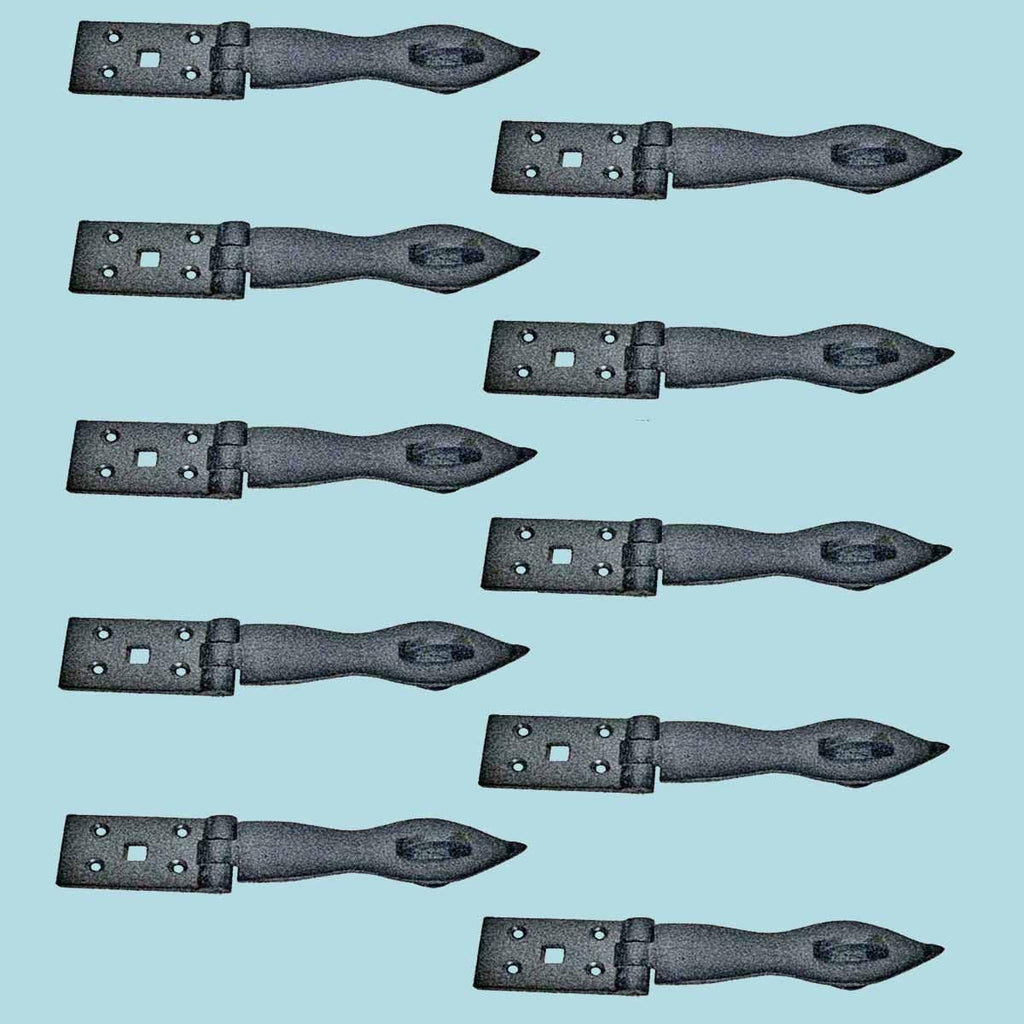 Black Wrought Iron Hasp Lock 8.5 X 1.75 Powder Coated Pack of 10 O52765