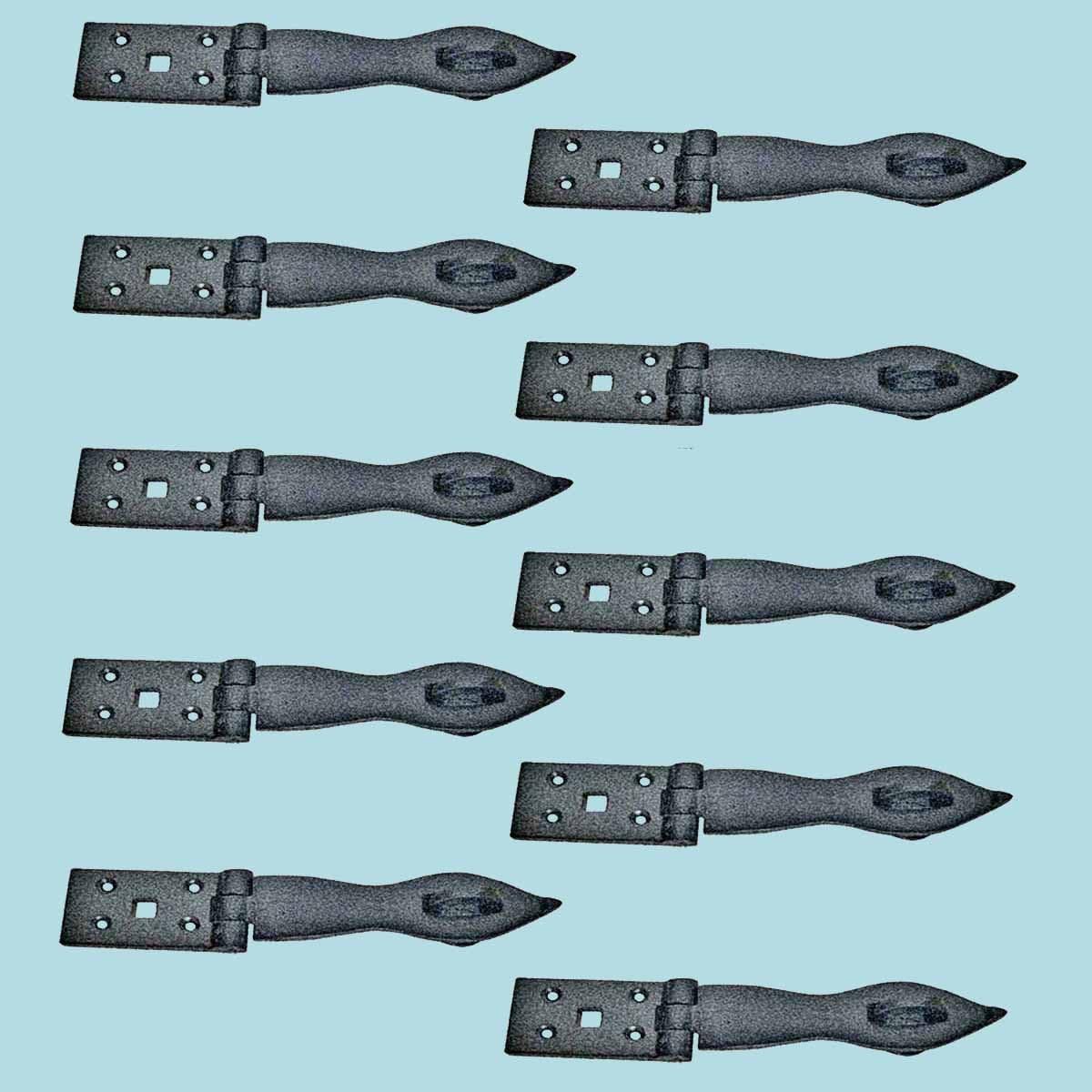 Black Wrought Iron Hasp Lock 8.5 X 1.75 Powder Coated Pack of 10 O52765