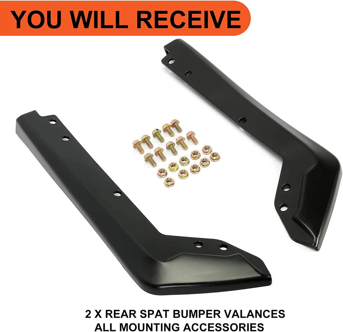 2Pcs Rear Bumper Lip Spoiler Valance Cover J59378