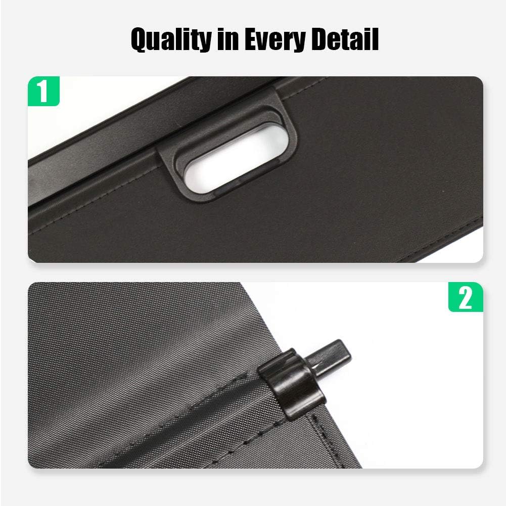 Black Retractable Cargo Cover D945