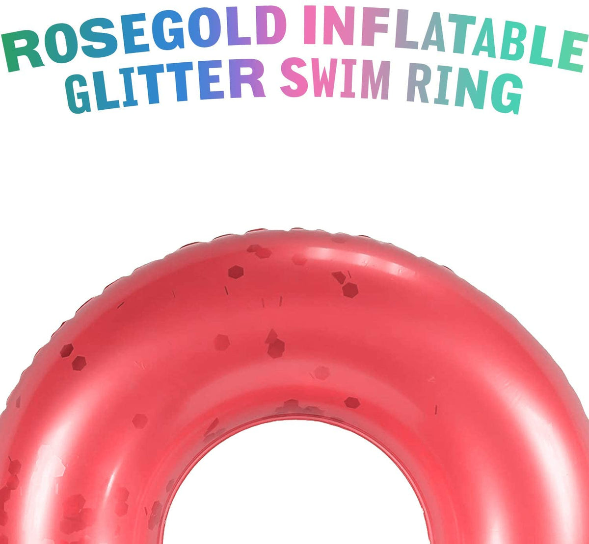 Rose Gold Inflatable Pool Floats Rings, 36 Inch N1086