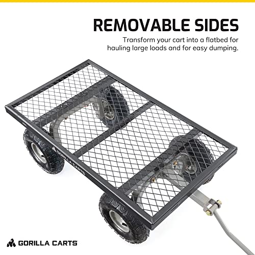 Steel Utility Cart with Removable Sides, 800 Lbs N59284