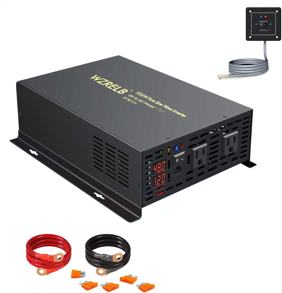 3000 Watt 12V DC Pure Sine Wave Power Inverter with Remote Control Switch E542