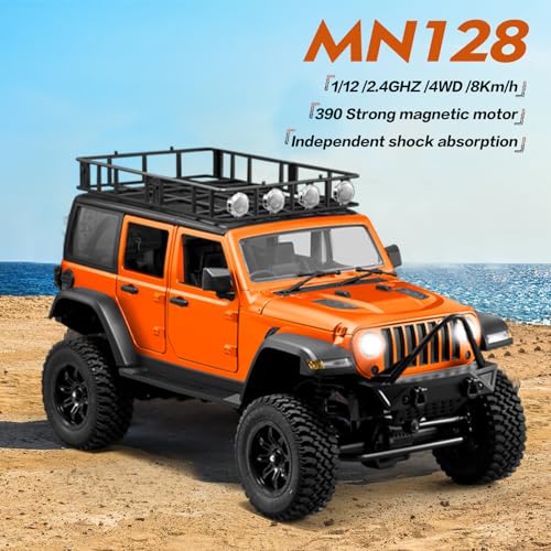 Orange 1/12 RC Rock Crawler 4WD Truck with 3pcs 1500mah Battery W135564