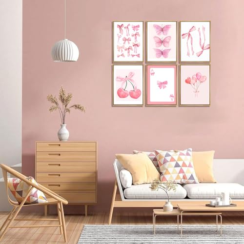 6pcs Pink Canvas Wall Art Prints Unframed Z241