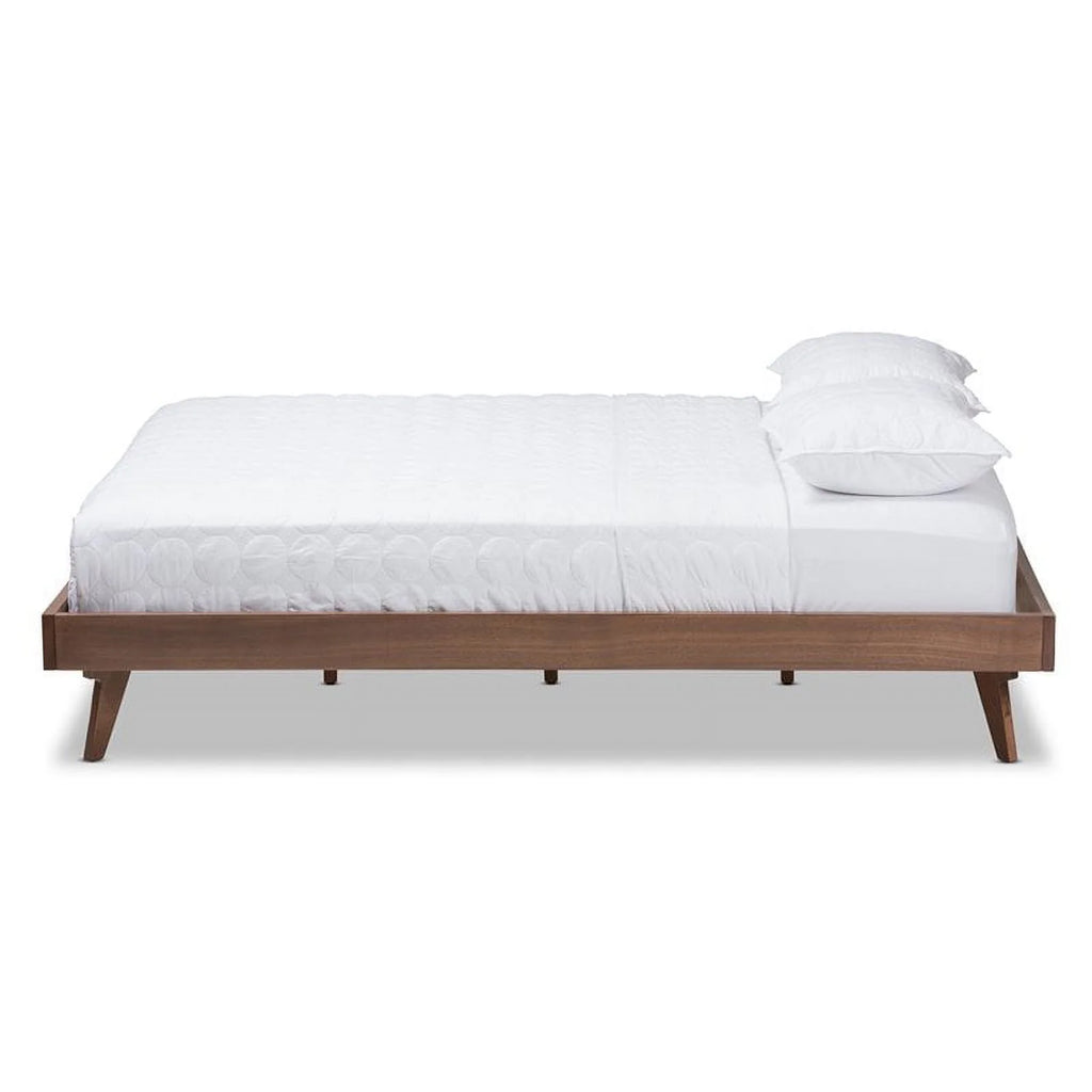Walnut Brown Solid Wood Bed Frame E42365
