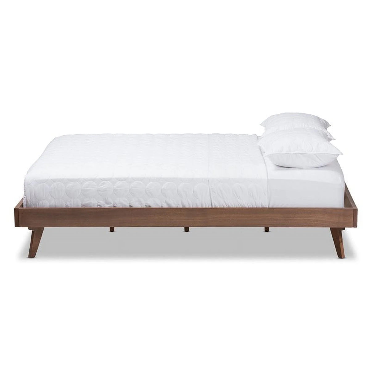 Walnut Brown Solid Wood Bed Frame E42365