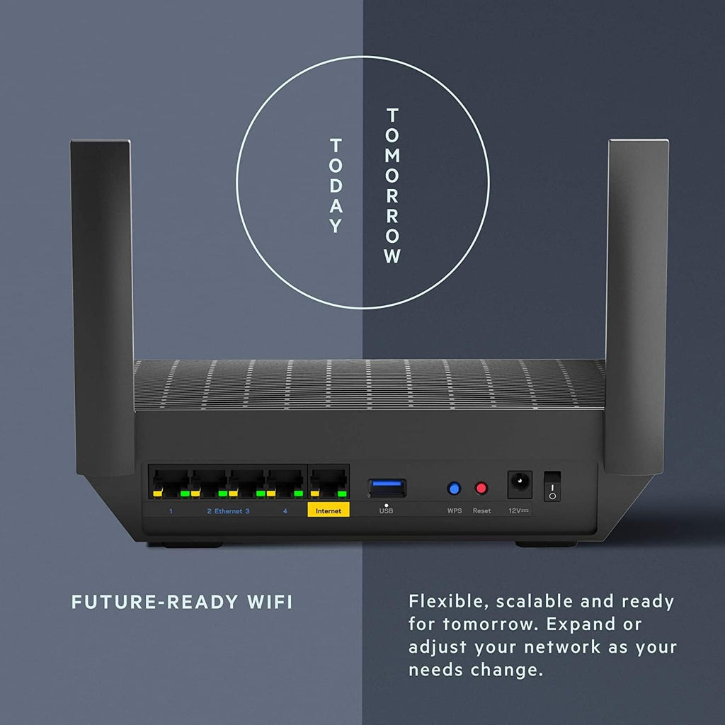 Mesh WiFi 6 Router, Dual-Band, 1,700 Sq. ft Coverage, 25+ Devices, Speeds up to 1.8Gbps (Renewed) Pack of 2 O982530