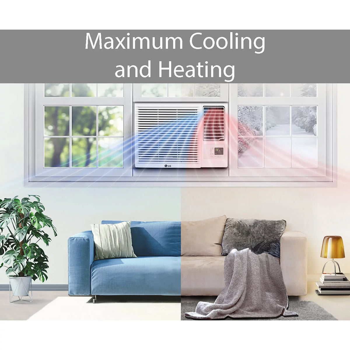 12,000 BTU Heat and Cool Window Air Conditioner with Wi-Fi Controls N482
