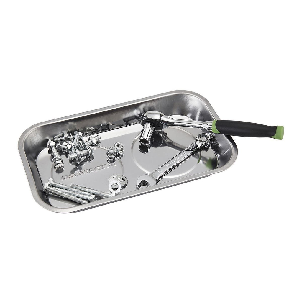 9-1/2 in. x 5-1/2 in. Magnetic Stainless Steel Parts Tray Y90411