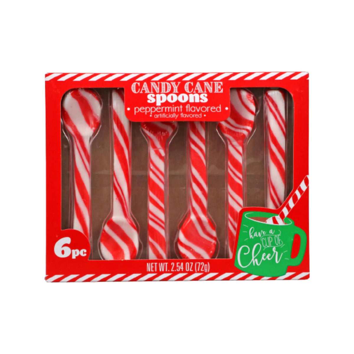Edible Peppermint Candy Cane Spoon 36ct H4196