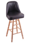 Swivel Extra Tall Bar Stool with Turned Oak Legs Z74632