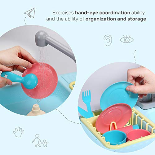 Pretend Play Kitchen Sink Toys with Cooking Stove Pot and Pan Z16239