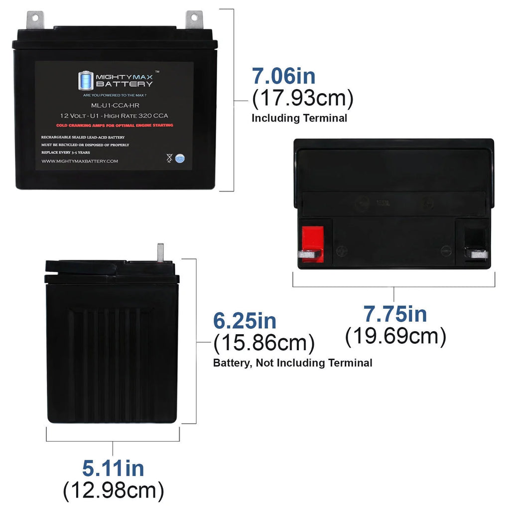 12 Volt 320 CCA Rechargeable SLA AGM Battery Y35207
