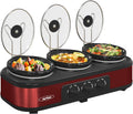 Triple Slow Cookers, 3x1.5 Qt, Stainless Copper Q183