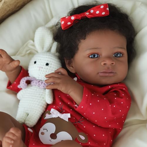 20 Inch African American Realistic Newborn Girl Doll E459
