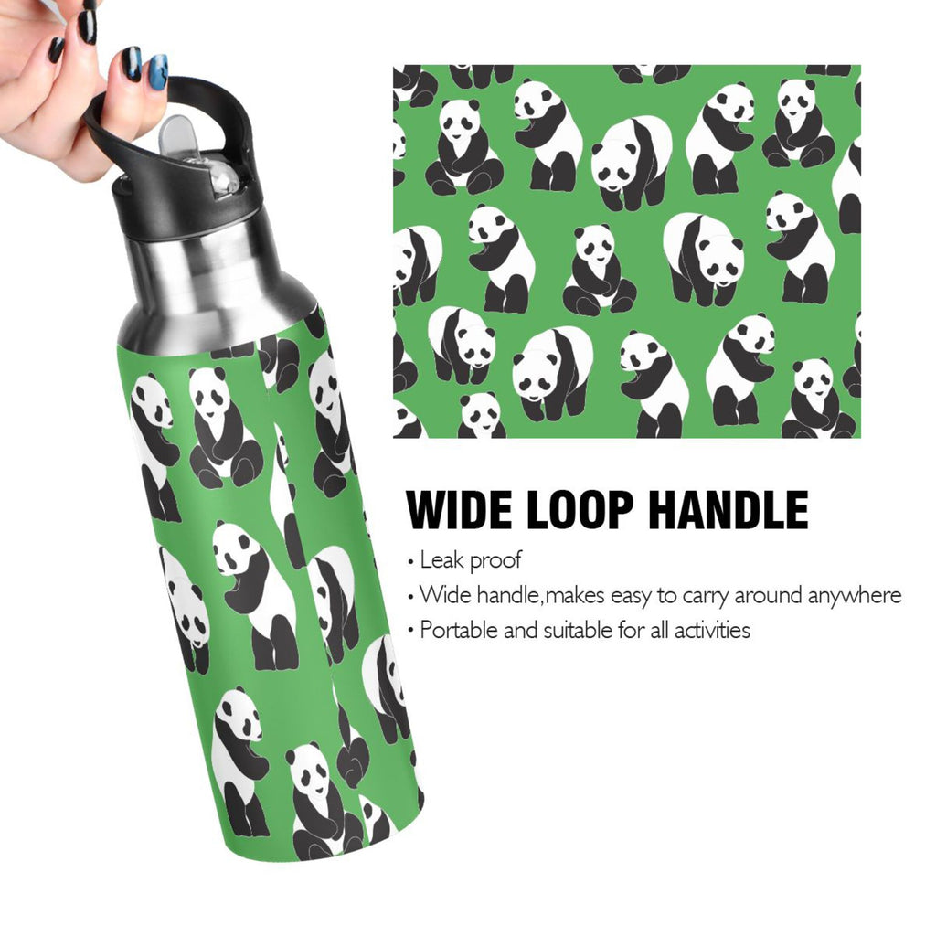Green Stainless Steel Vacuum Insulated Water Bottle with Straw Lid 20 OZ S417074