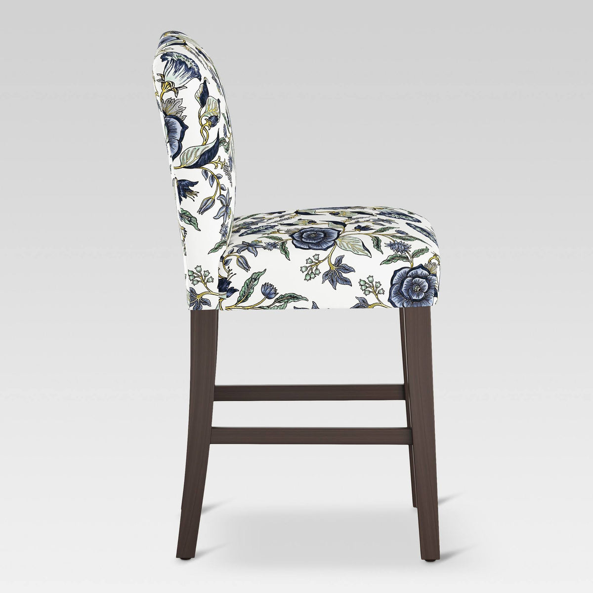 Blue Shaded Floral Counter Height Barstool L33926