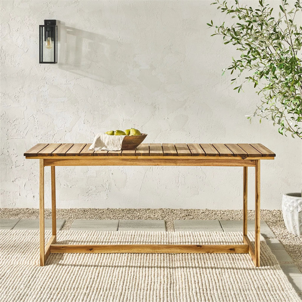 Solid Wood Outdoor Slat-Top Dining Table M5138