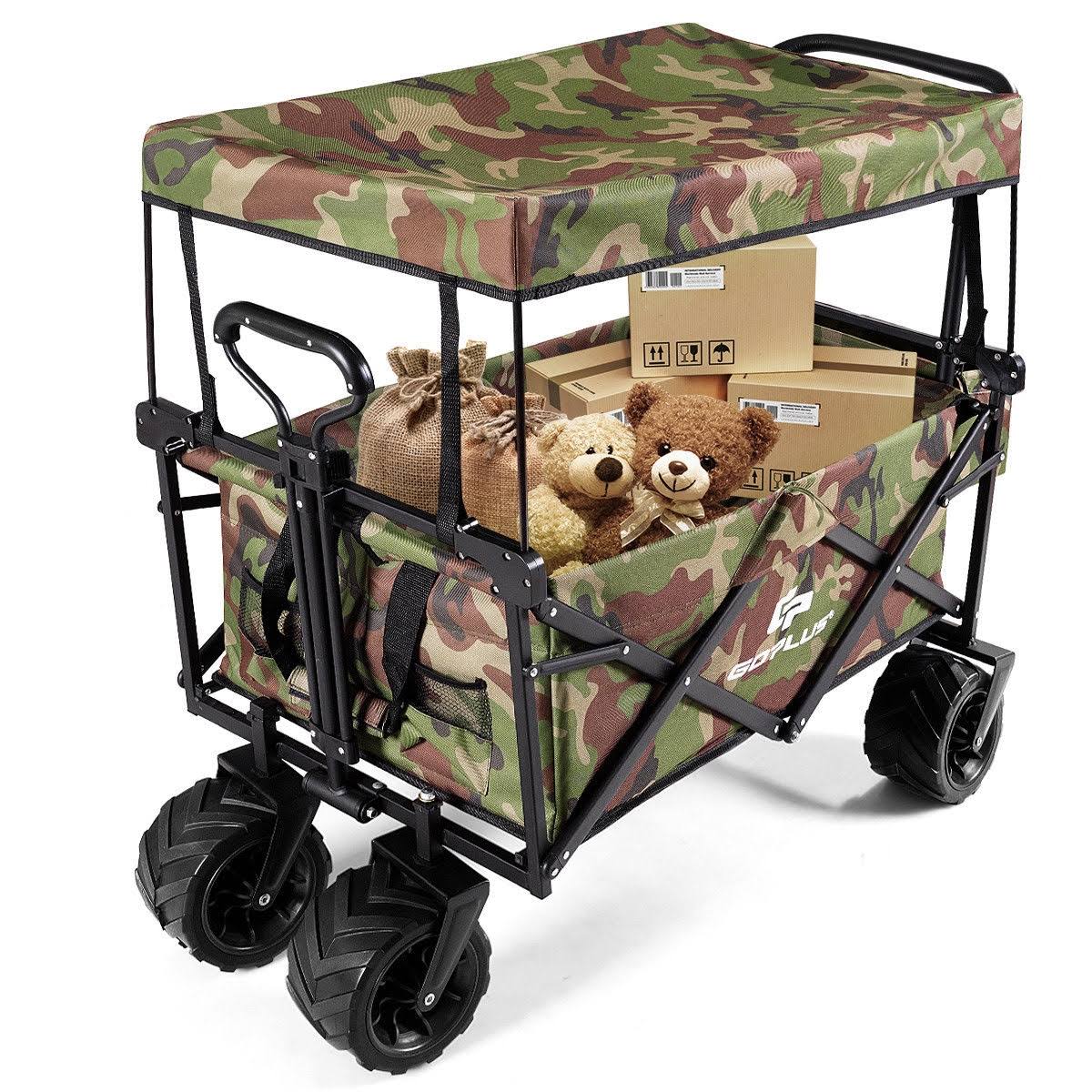 Collapsible Folding Wagon Cart with Canopy D303